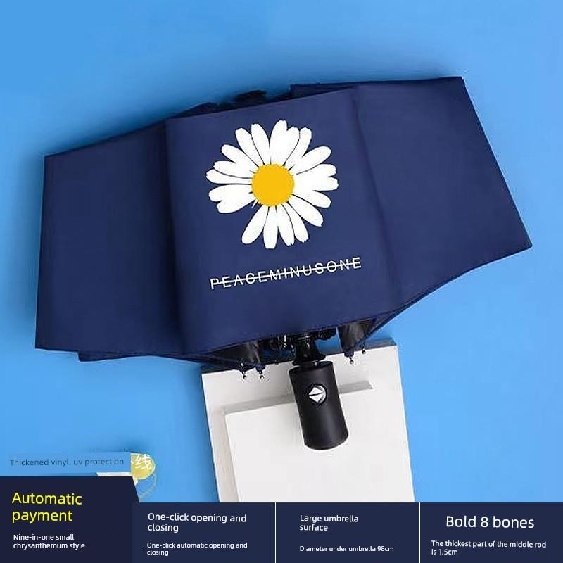 Dual-Purpose Sun and Rain Umbrella for Men and Women, Sun Protection, Uv-Resistant, Portable, Foldable, Fully Automatic, Large Sun Umbrella