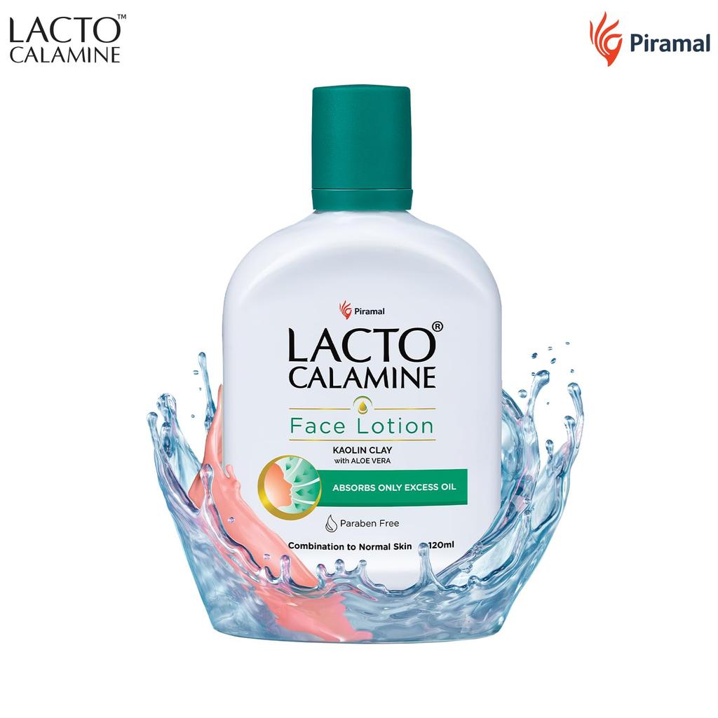 Lacto Calamine Face Lotion Kaolin Clay & Aloe Vera 120 ml x Pack Of 2 Daily Moisturizer For Combination To Normal Skin Oil Balance Care