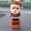 Enfeites de Carro de Natal Movidos a Energia Solar Desenho Animado Papai Noel Boneco de Neve Decoração de Carro Enfeite Criativo Boneca Oscilante Automática Presente