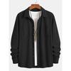 Men's Corduroy Shirt Jacket Spring Autumn Vintage Outerwear for Gentlemen