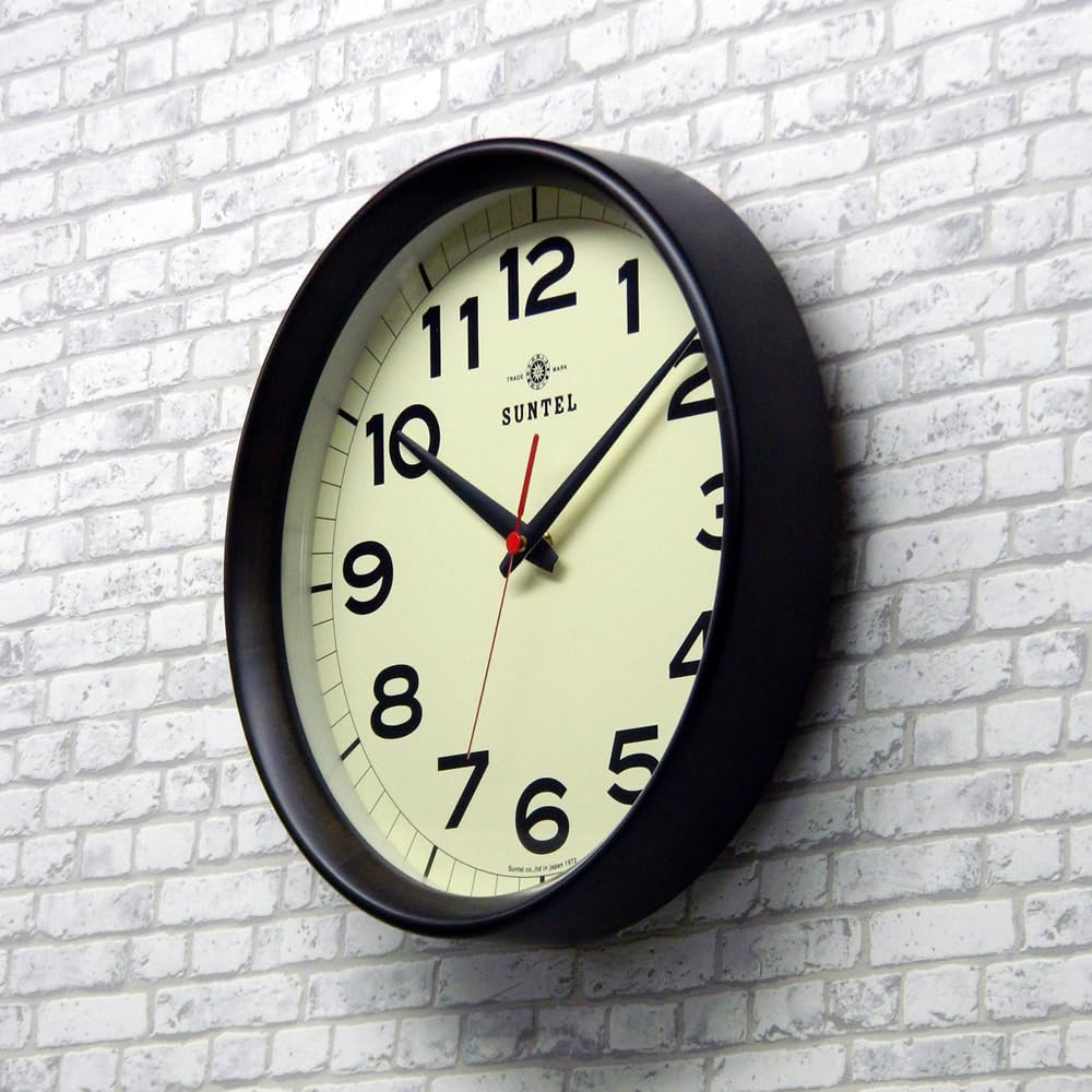Santel Japanese made simple wall clock dark brown QL699-DBK
