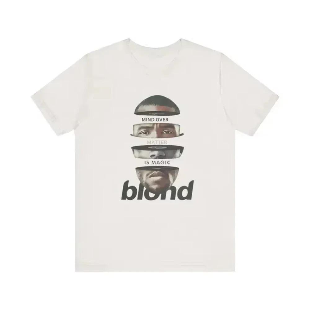2026 Rapper Frank Retro Graphic T Shirt Unisex Hip Hop Ocean Album Clothing T-Shirts Y2k Unisex Blond Fashion Oversized Cotton T-shirt