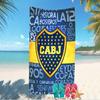 Beach Towel with Club Atlético Boca Juniors Pattern - soft,absorbent,machine washable Lightweight&Modern,swimming,Travel Essentials