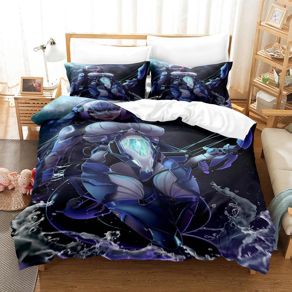 Anime Kawaii Girls Shylily Bedding Set Single Twin Full Queen King Size Bed Set Adult Kid Bedroom Duvet Cover Sets Home Textiles