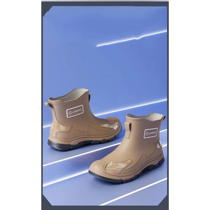 Couple Outdoor Fashionable Waterproof And Anti Slip Short Tube Rain Shoes
