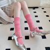 Women Thin Boneless Cotton Long Socks Jk Lolita Striped Pile-Up Stockings Trendy Breathable Soft Slim Knee High Stacked Socks