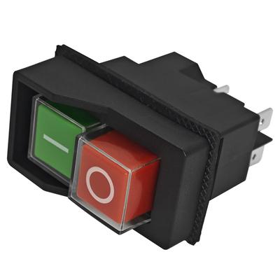 Drucktastenschalter, 1 STÜCKE KJD17 Elektromagnetischer Drucktastenschalter 4-polig 120 V/220 V 16A Für Gartengeräte Drucktastenschalter