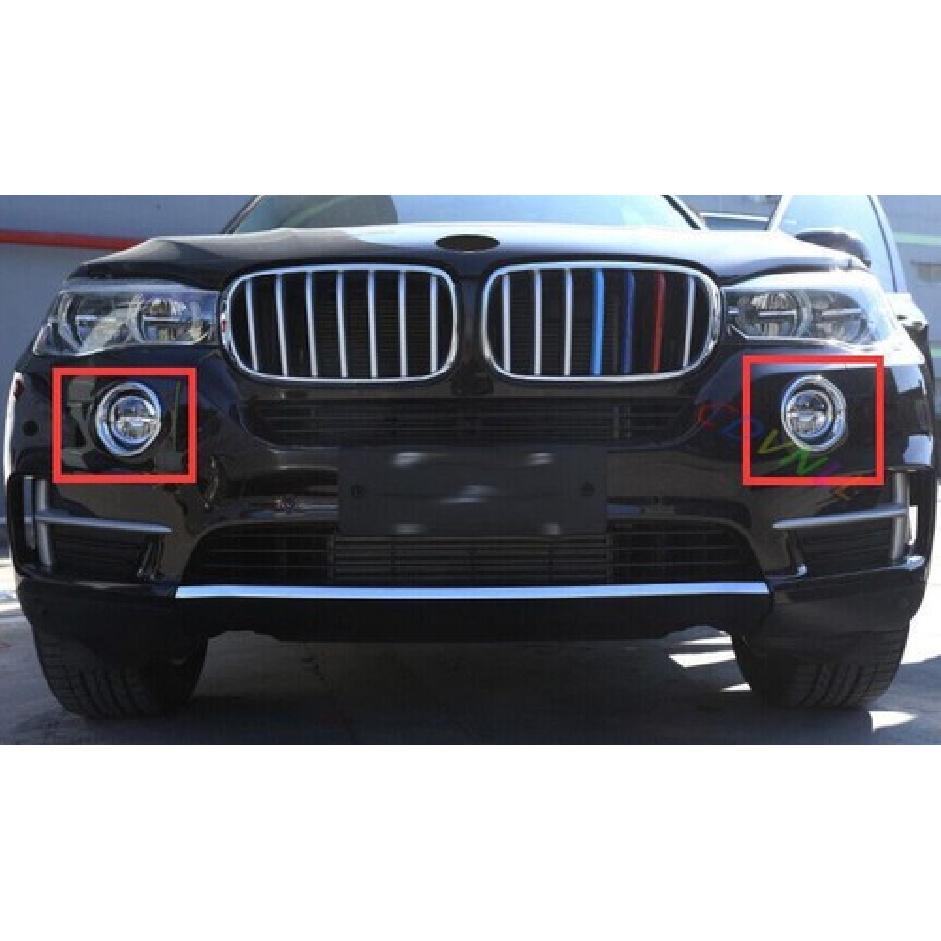ABS Chrome Car Front Fog Light Lamp Frame Trim 2PCS Fit For BMW X5 F15 2014-2018