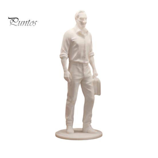 Motivational Home Office Gift Desk Businessman Statue, 3D Printed Decor for Men, Detailed Shirt Wrinkle Model Executive Figurine with Briefcase,