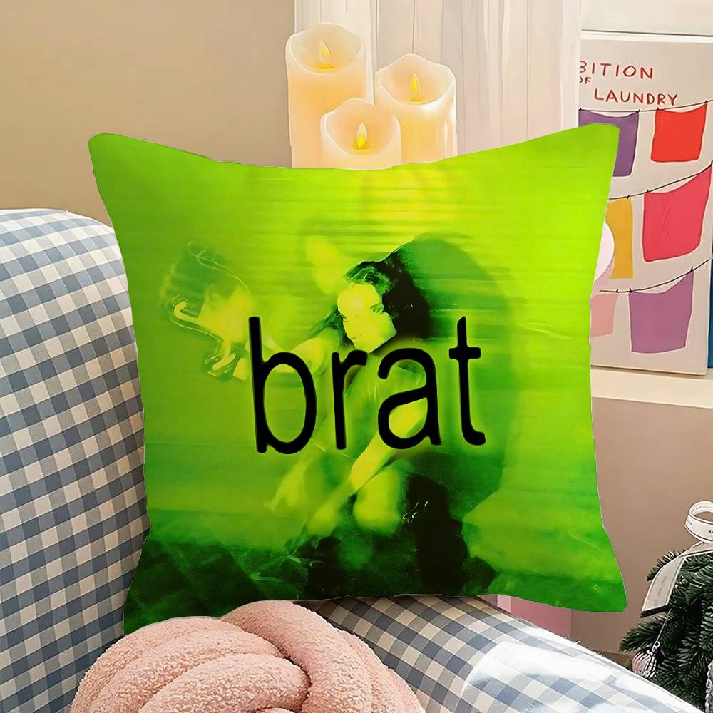 Singer CCharli Xcx Throw Pillow Covers Pattern Cushion Cover Suitable For Sofa Bedroom Car Pillow Cover