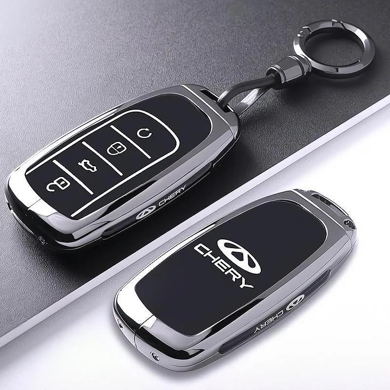 Zinc Alloy Key Case for Chery Jaecoo J7 7 J8 Omoda 5 C5 Tiggo 8 Arrizo 6 8 Pro Keychain Shell Cover Fob Holder Car Accessories