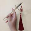 Stylish Hair Clip Swords Shaped Tassels Hair Barrette Alloy Texture Hair Accessory Hairpin Present for Swords Enthusiasts