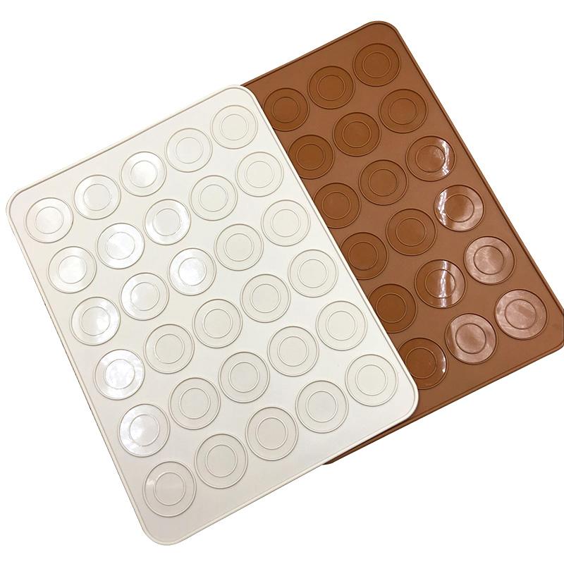 30 Cavity Silicone Pastry Cake Macaron Macaroon Oven Baking Mould Sheet Mat