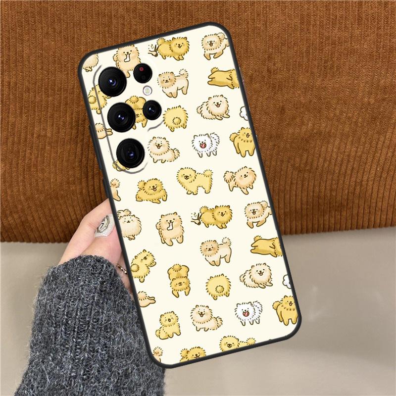 Pomeranian Dog Phone Case For Samsung Galaxy S23 S24 S25 Ultra S9 S10 S22 Plus S20 FE S21 FE Back Cover