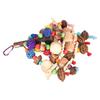 Bird Chew Toy Colorful Beak Grinding Boredom Relief Rattan Ball Corn Cob Nuts Parrot Chewing Toy