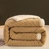 Vintage Jacquard Carved Velvet Throw Blanket Double Layer AB Version Thick Warm Plush Bed Blanket Queen Size Autumn Winter Duvet