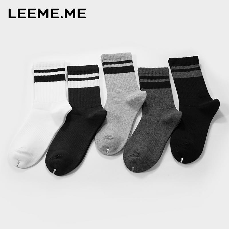 Men's Socks, Autumn And Winter Socks, Odor-Resistant Socks, Striped Breathable Mid-Calf Socks for Me