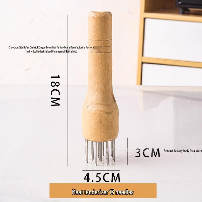 Stainless Steel Meat Tenderizer Tool - Piercing Hammer for Steak, Pork, and Pork Belly