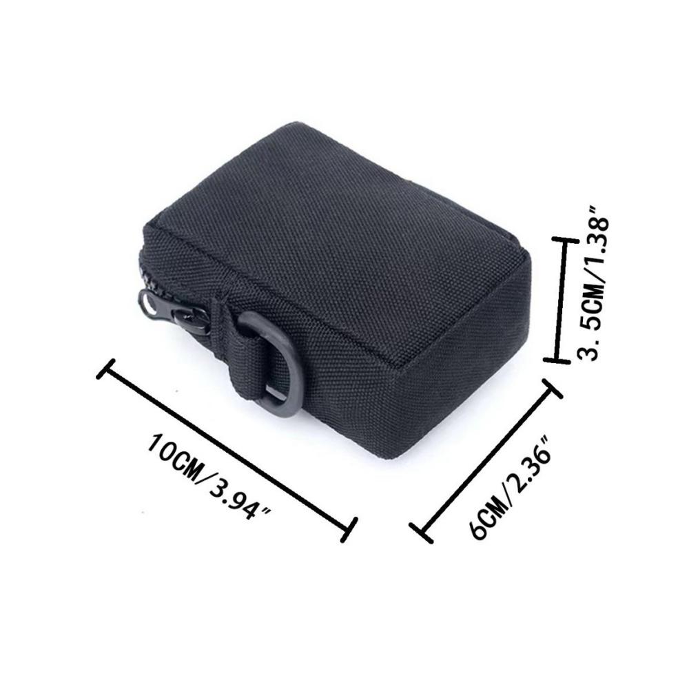 Survival Tool Bag Waterproof Men'S Small Pocket Portable Coin Purse Secure Zipper Outdoor Mini Wallet For Travel Fishing