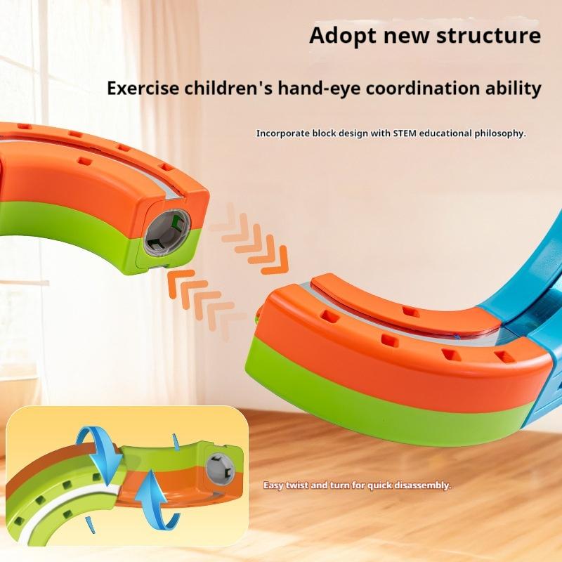 Magical 3d Rail Car Children'S Versatile Magnetic Building Blocks Diy Assembly Electric Rail Car High Speed Rail STEM Toys Gifts
