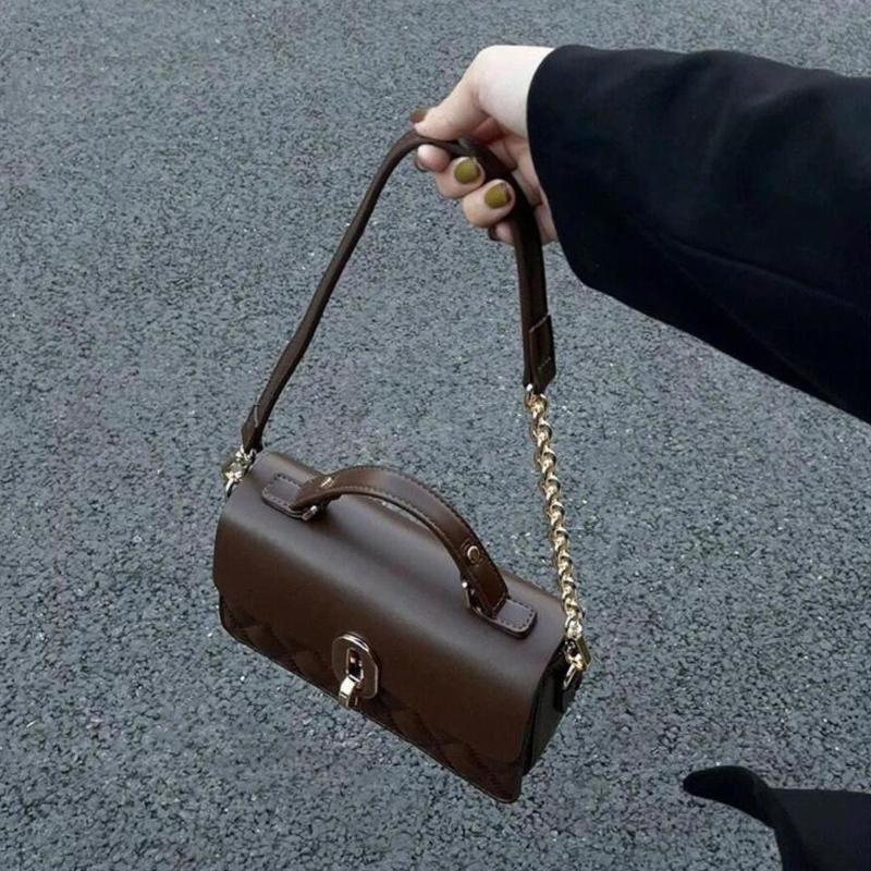 Light Luxury Niche Handbag, Diamd Chain Single Shoulder Crossbody Small Square Bag, Exquisite Commuting Small Bag