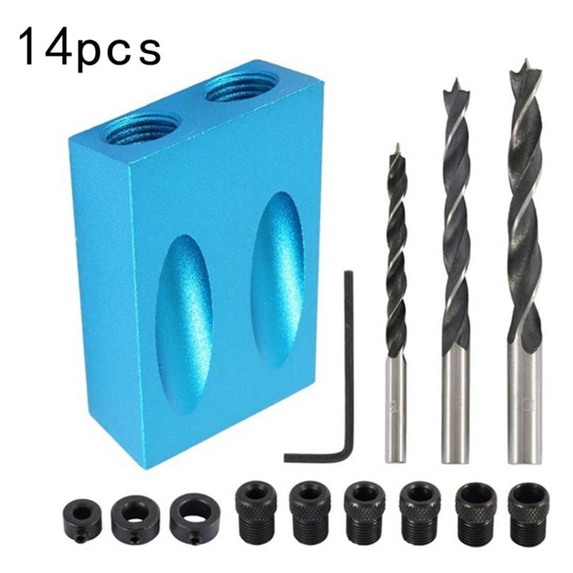 Creative Practical Aluminum Alloy Drill Bit Oblique Hole Locator DIY Durable Drill Guide Set