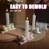 Taper Candle Holder Casting Molds Resins Epoxy Molds Bowknot Shape Candlestick Silicone Mould for Wedding Table Decors