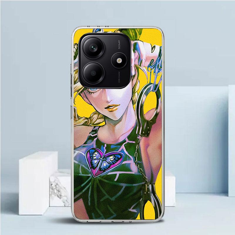 JoJo's Bizarre Adventure Jolyne Cujoh Soft Cover for Xiaomi Redmi Note 15 14 13 12 Pro Plus Phone Case 14S 11S 11T 11E 10S 10 4G