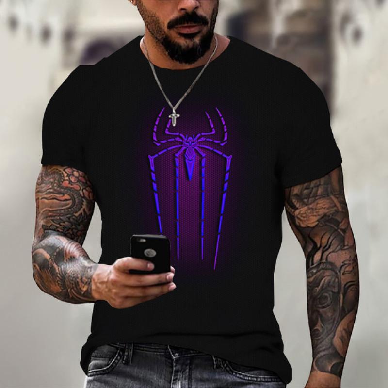 Maglietta Ragno 3D Unisex – Morbida E Originale, Perfetta Per Un Look Casual E Di Impatto (Large, Nero)