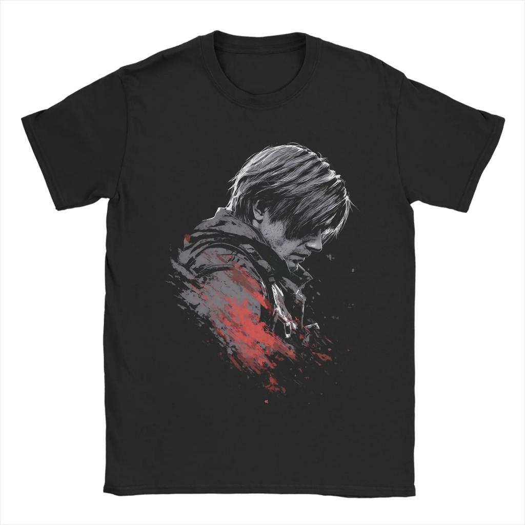 Resident Evil 9 Requiem Leon S Kennedy Graphics 100cotton Unisex Shirt 2026 Summer New Unisexs Fashion Y2k Short Sleeve Tshirt