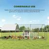 Outdoor Chicken Coop 2.8x5.1x1.9 M Oxford Fabric Cover Anti UV Waterproof Latches For 15 24 Chickens Silver