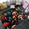Colorful Mushroom Flower Print Carpet Water-absorbent Non-Slip Indoor Living Room Bedroom Decorative Floor Mat Home Decor Rug