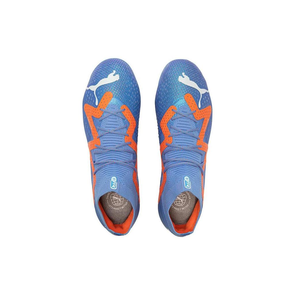 Puma Future Ultimate FG AG Supercharge Pack - Blue Glimmer Unisex Sneakers White Ultra-Orange 107165-01