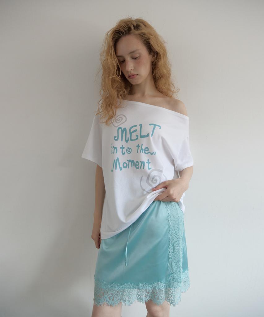 Asula Silk Touch Lace Midi Skirt (Mint)