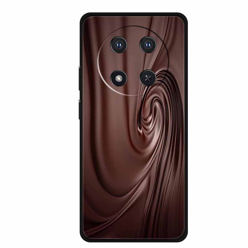 For Honor X9c Case X 9 c Coque Flowers Black Silicone TPU Soft Back Cover For Honor Magic 7 Pro Magic7 5G lite Phone Case Funda