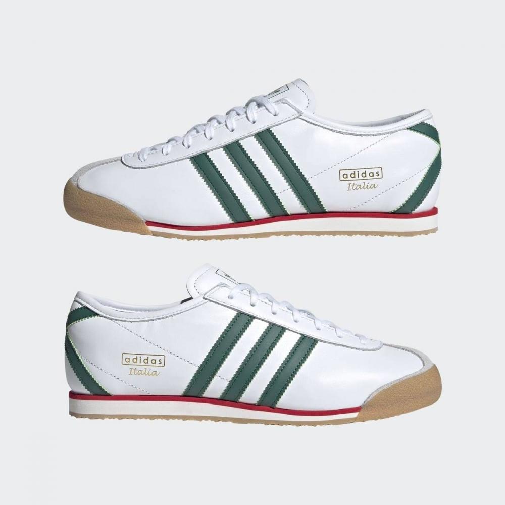 Adidas Unisex Casual Low Cut Sneakers Italy 70s White Green Js1325