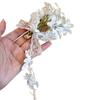Fairy White Lily Bud Lace Tassel Hair Clip