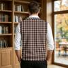 Men's Casual Wool V-Neck Knit Vest Sleeveless Sweater for Commute and Everyday Wear
