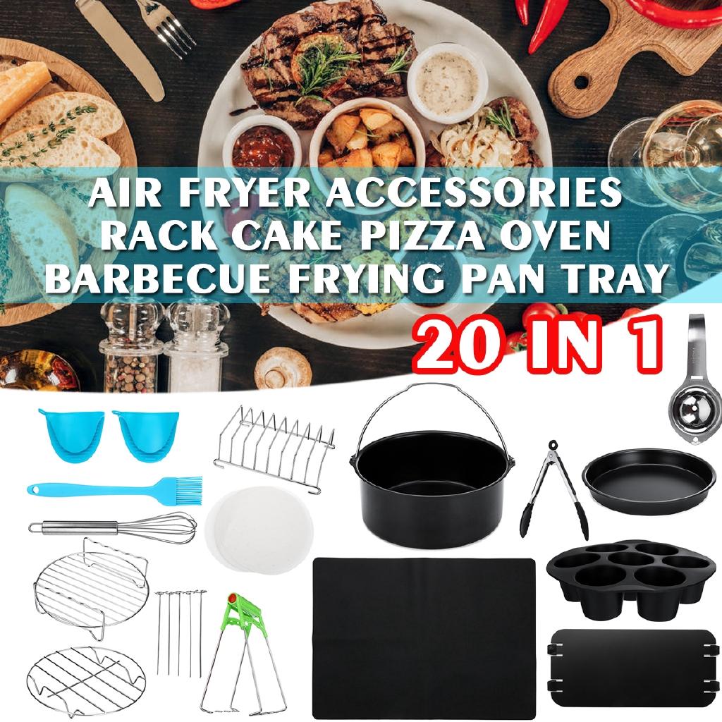 20Pcs Air Fryer Accessories Cooking Tools For Barbecue Baking Cooking Fit For 3.8-5.8QT Air Fryer