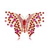 Vintage Alloy Diamond Colored Butterfly Brooch, Stylish High-end Corsage Accessories Women's Shoe Buckle Animal Pin