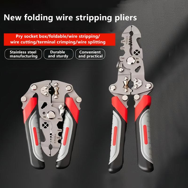Multifunktions-Crimpzange Kabelschneider Abisolierzange Crimpzange Einstellbarer Automatischer Drahtabisolierer Verdrillwerkzeug Handwerkzeug