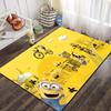 Minions Cartoon Printed Flannel Area Rug Non Slip Washable Floor Mat Kids Bedroom Living Room Sofa Decor Indoor Entrance Gift