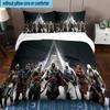 1PC Assass Warrior 3pcs Bedding,Including 1pc Duvet Cover And 2pcs Pillowcases Perfect for Christmas,Ideal for Bedroom, Dormitory