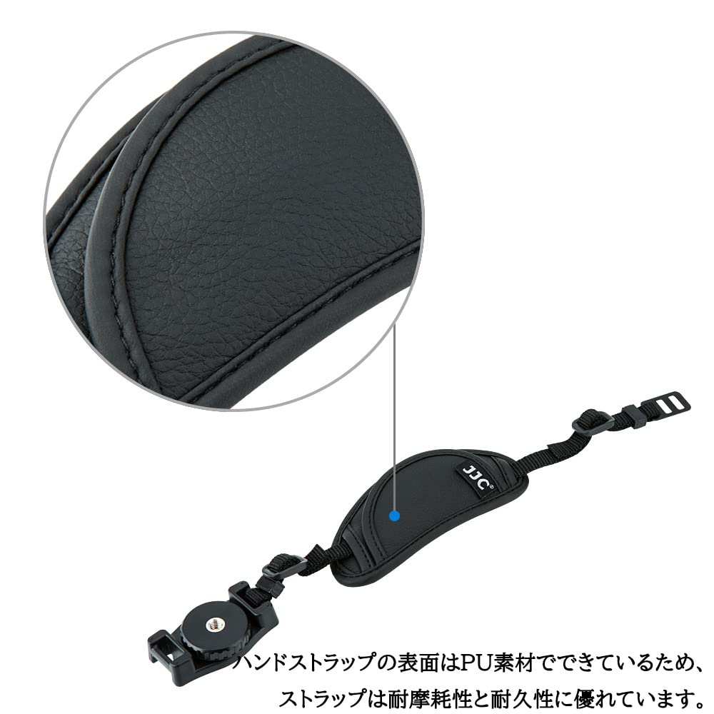 JJC Camera Hand Wrist Strap with Adjustable Drop for Lumix OM SYSTEM Mark Fujifilm Nikon Sony A1 A9 Leica Canon EOS M50 Mark and Other Cameras Strap,