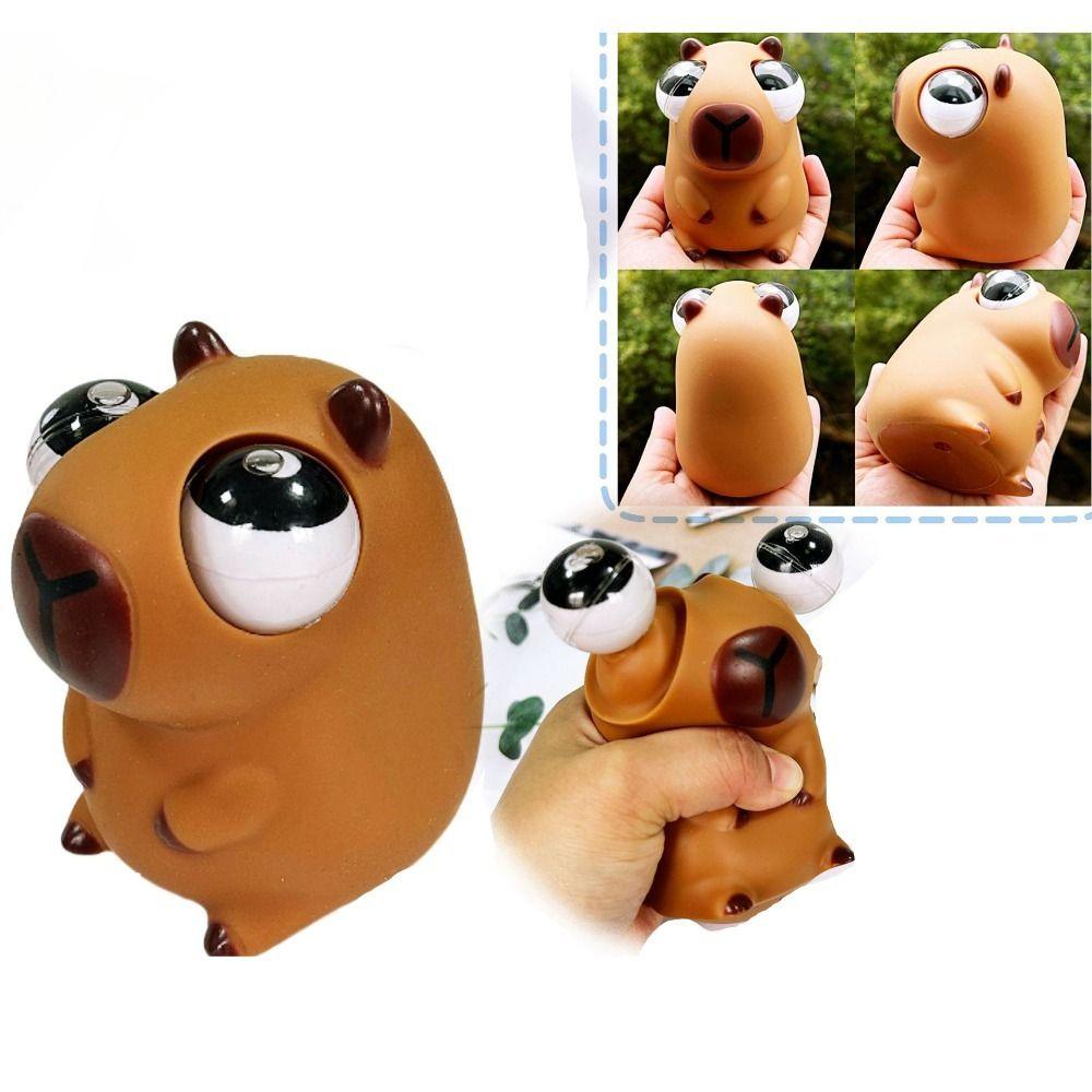 Cartoon Capybara Big Eyeball Pinch Doll Funny Capybara Squeeze Ball Toys  Girl Toy