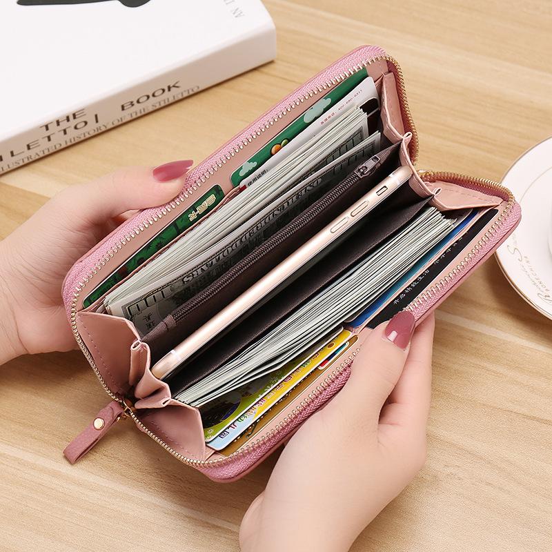 Dámská peněženka dlouhá na zip dámská psaníčko velkokapacitní peněženka na více karet liči vzor kabelka