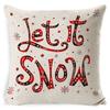 Christmas Celebration Pillow Elk Snowman Festive Cushion Cover Red Sofa Back Cushion Pillow Cover