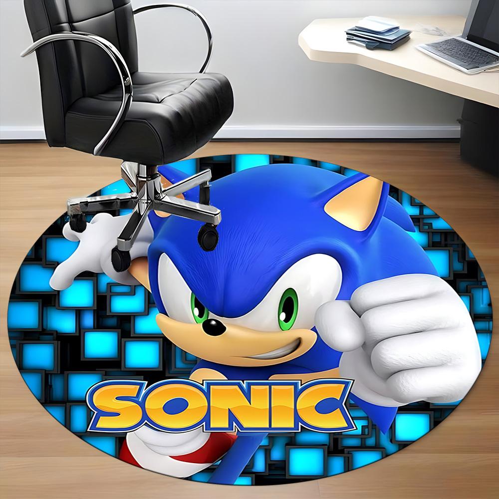 1pc Sonic Adventure Office Round Area Rug, Under Office Chairs Bedroom Living Room Home Decor a0926001