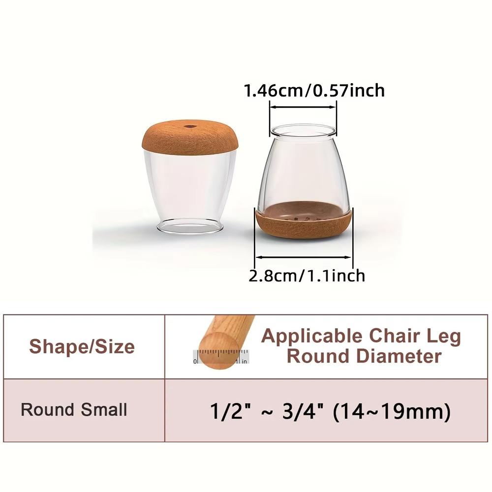 16Pcs Chair Leg Floor Protectors for Hardwood Floors Felt Furniture Pads Silicone Caps Reduce Noise