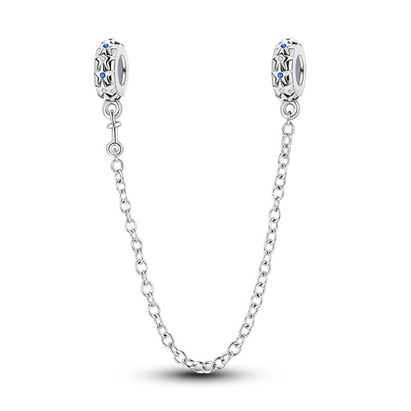 Jewelry Christmas Charms Bead Copper Cz Zircon Pendants Safety Chain Fit Bangle Original Bracelets Diy Making